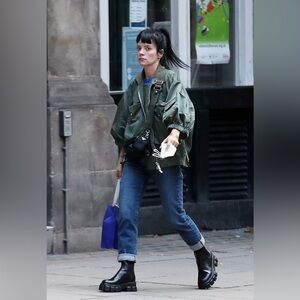 PRADA black monolith chunky pull on ankle boots Authentic